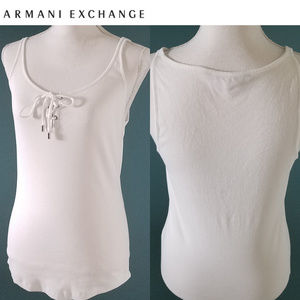 Womens Tank Top Armani Exchange White Size M